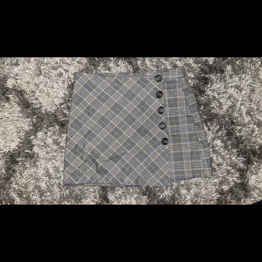 Anti Blue Plaid Skirt